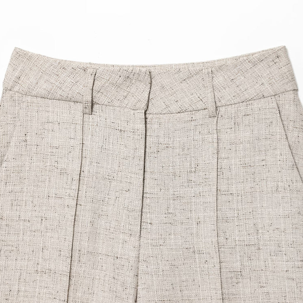 Fashionable, Versatile Structured Wide-leg Pants