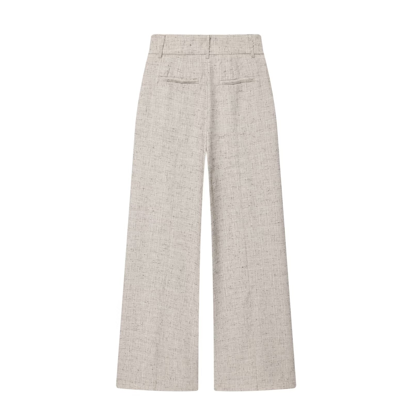 Fashionable, Versatile Structured Wide-leg Pants