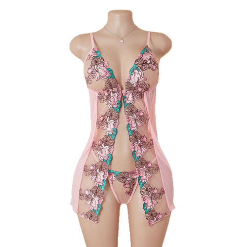 Embroidered Floral Lace Sexy Lingerie Camisole Pajamas Factory
