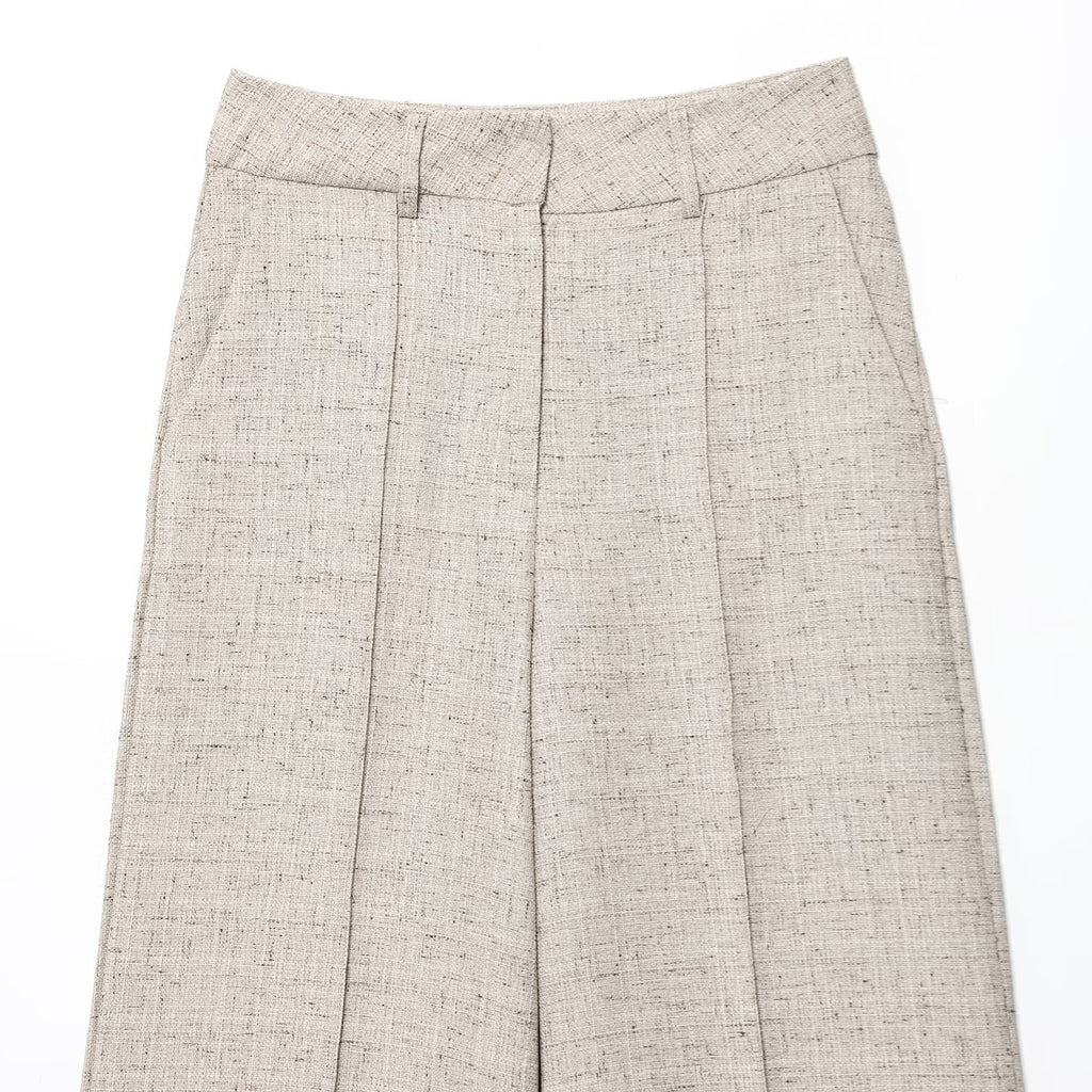 Fashionable, Versatile Structured Wide-leg Pants