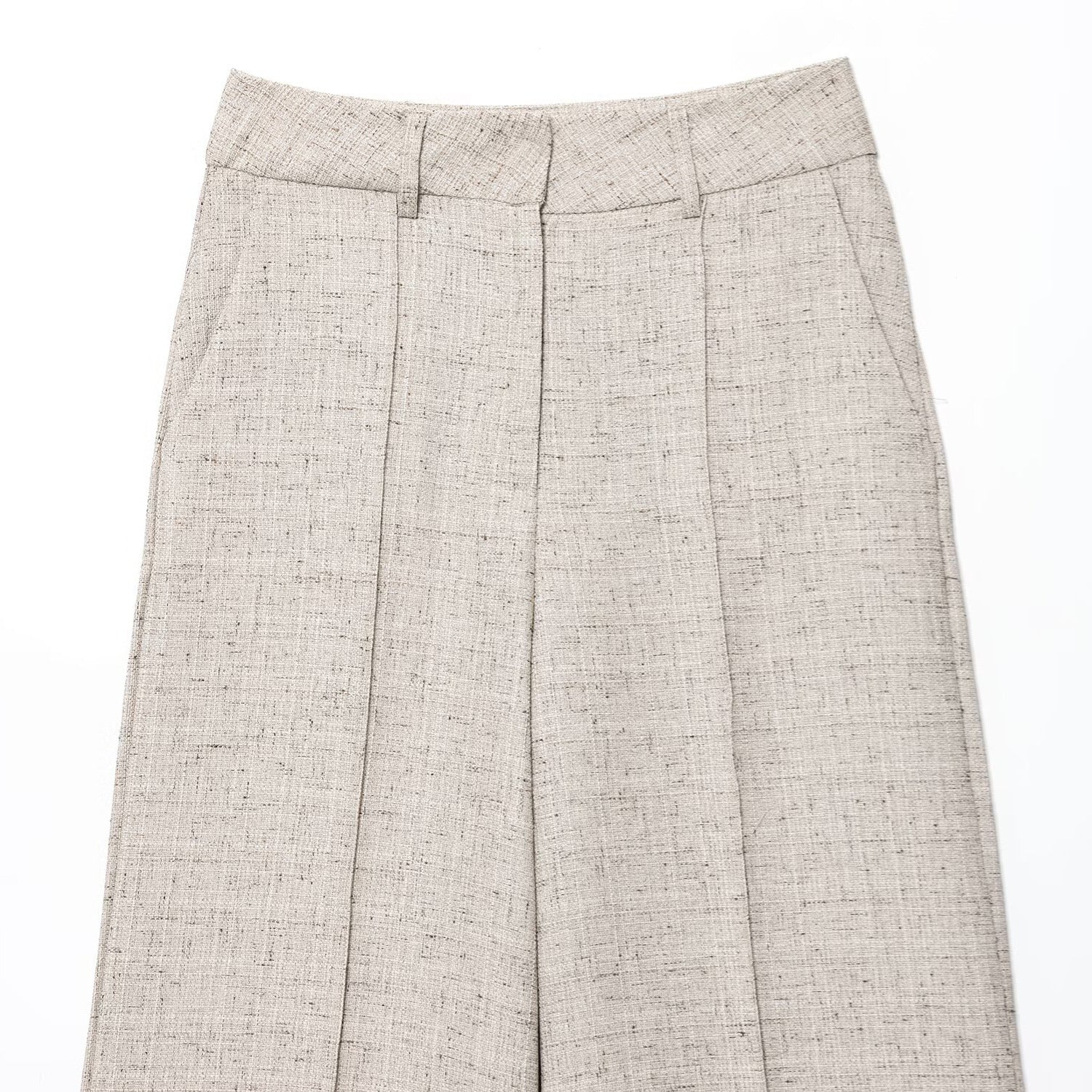 Fashionable, Versatile Structured Wide-leg Pants