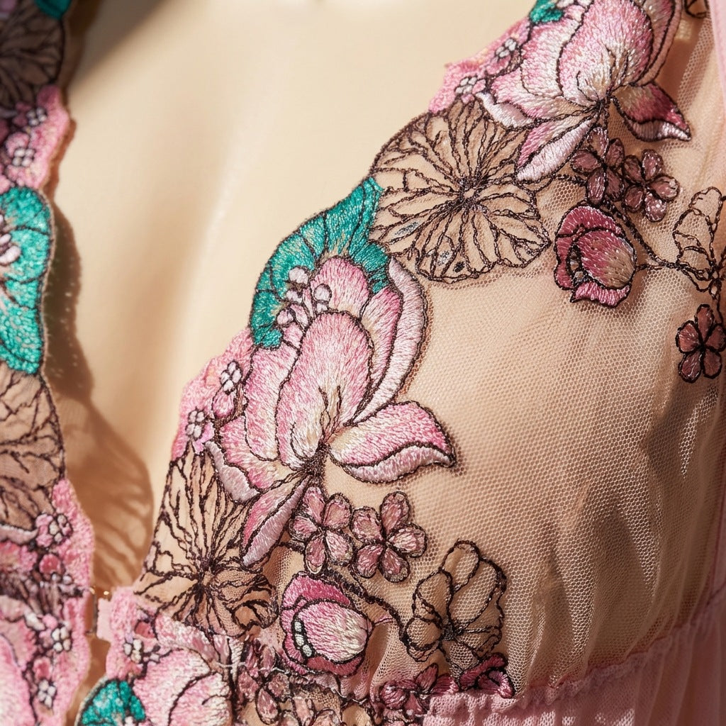 Embroidered Floral Lace Sexy Lingerie Camisole Pajamas Factory